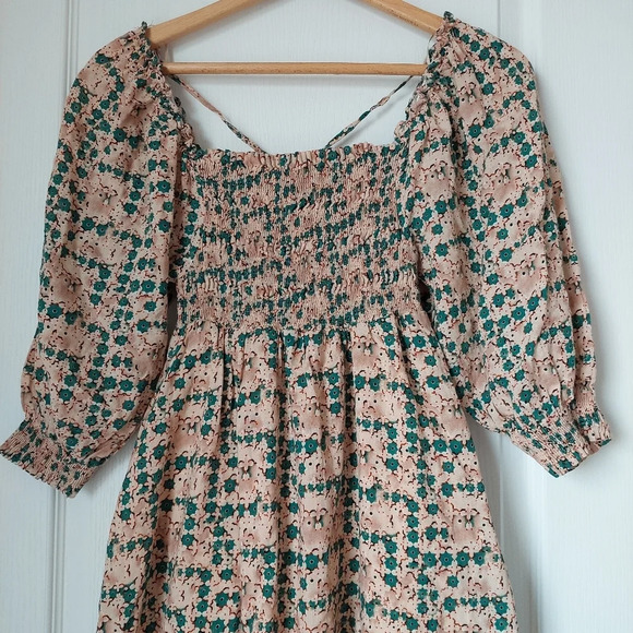 Papermoon Bell Sleeve Floral Boho Mini Dress Size Small - Picture 3 of 8